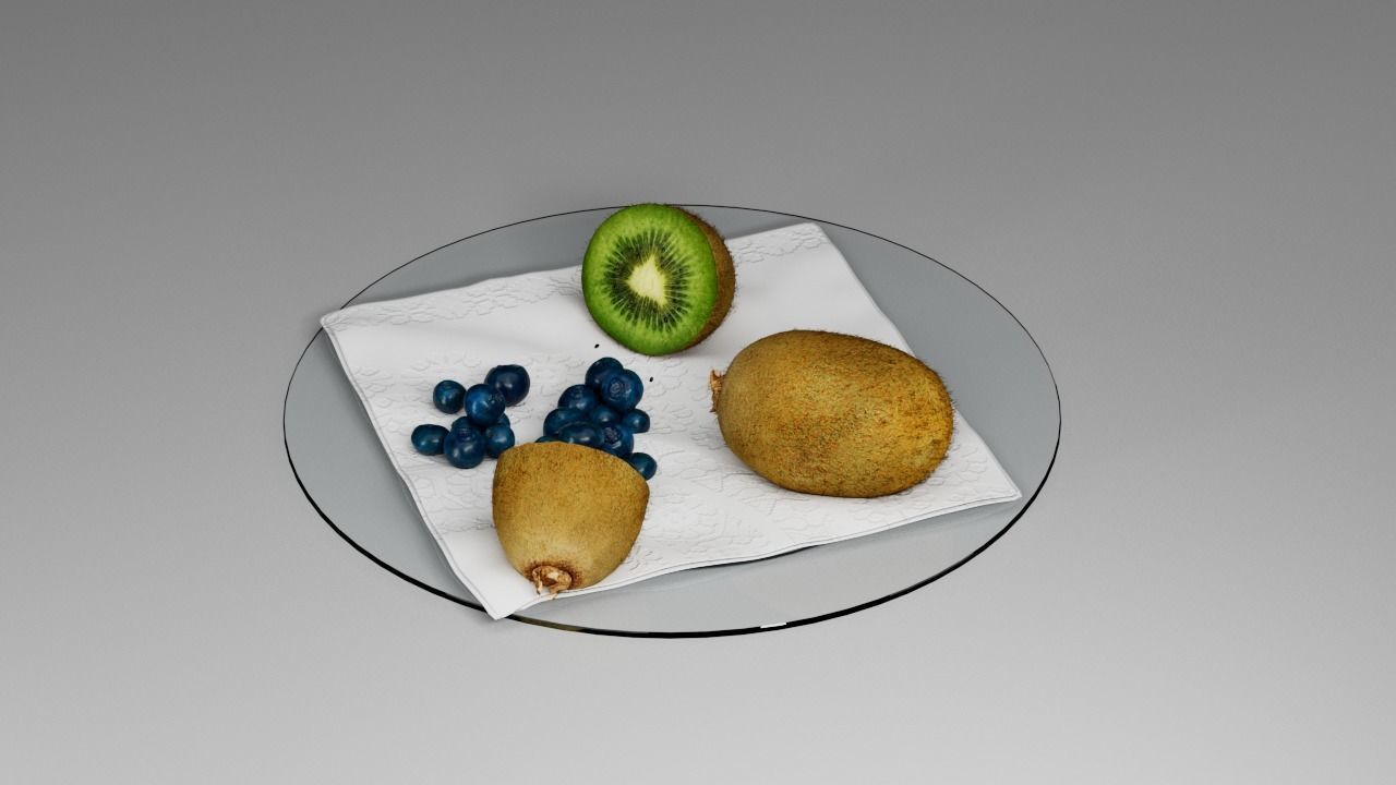 Kiwi Blueberry 3D model_16
