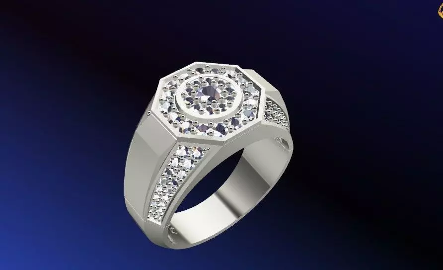 men s jewelery royal ring 3D print model