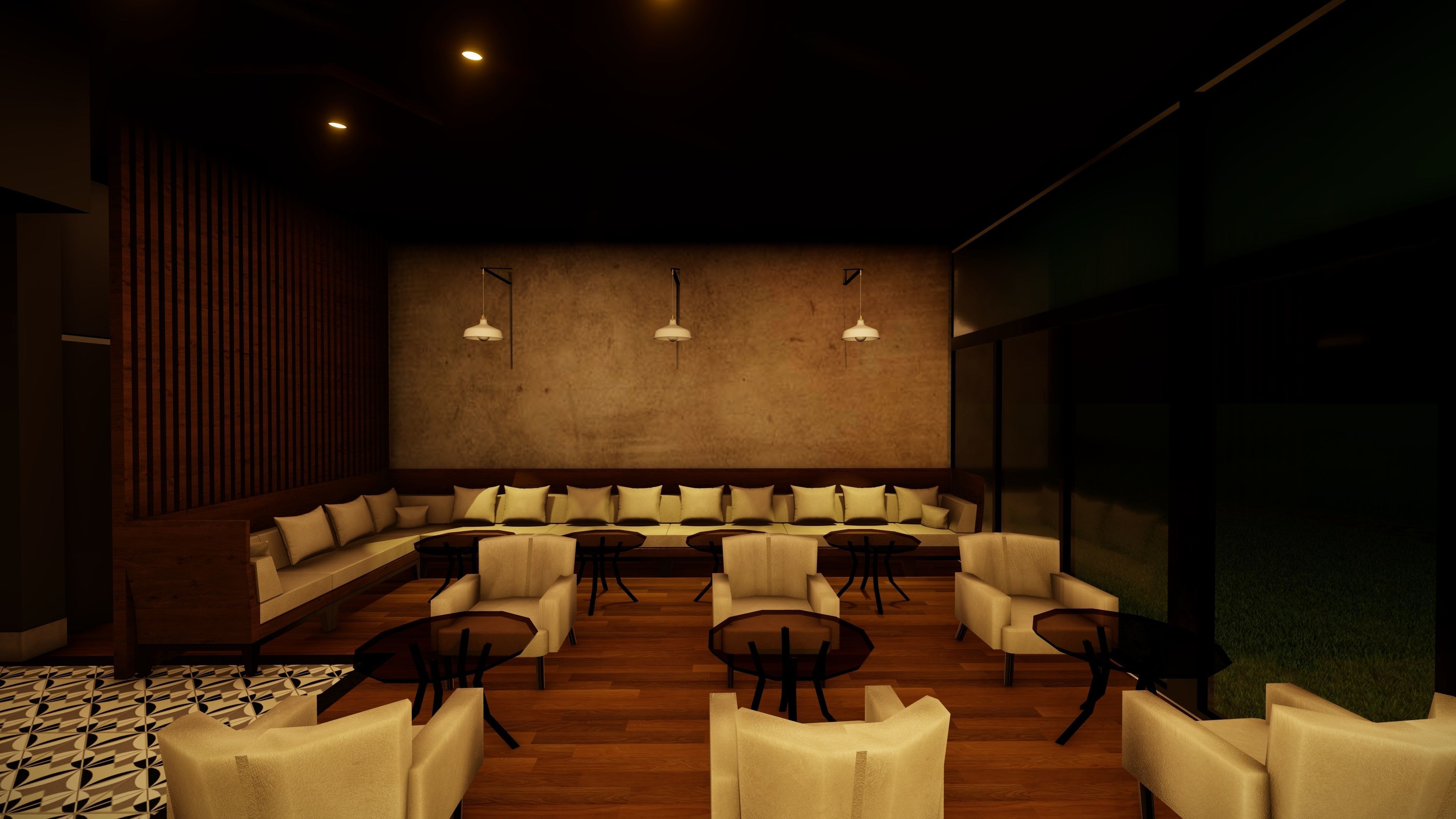 Cafe interior 3D model_6