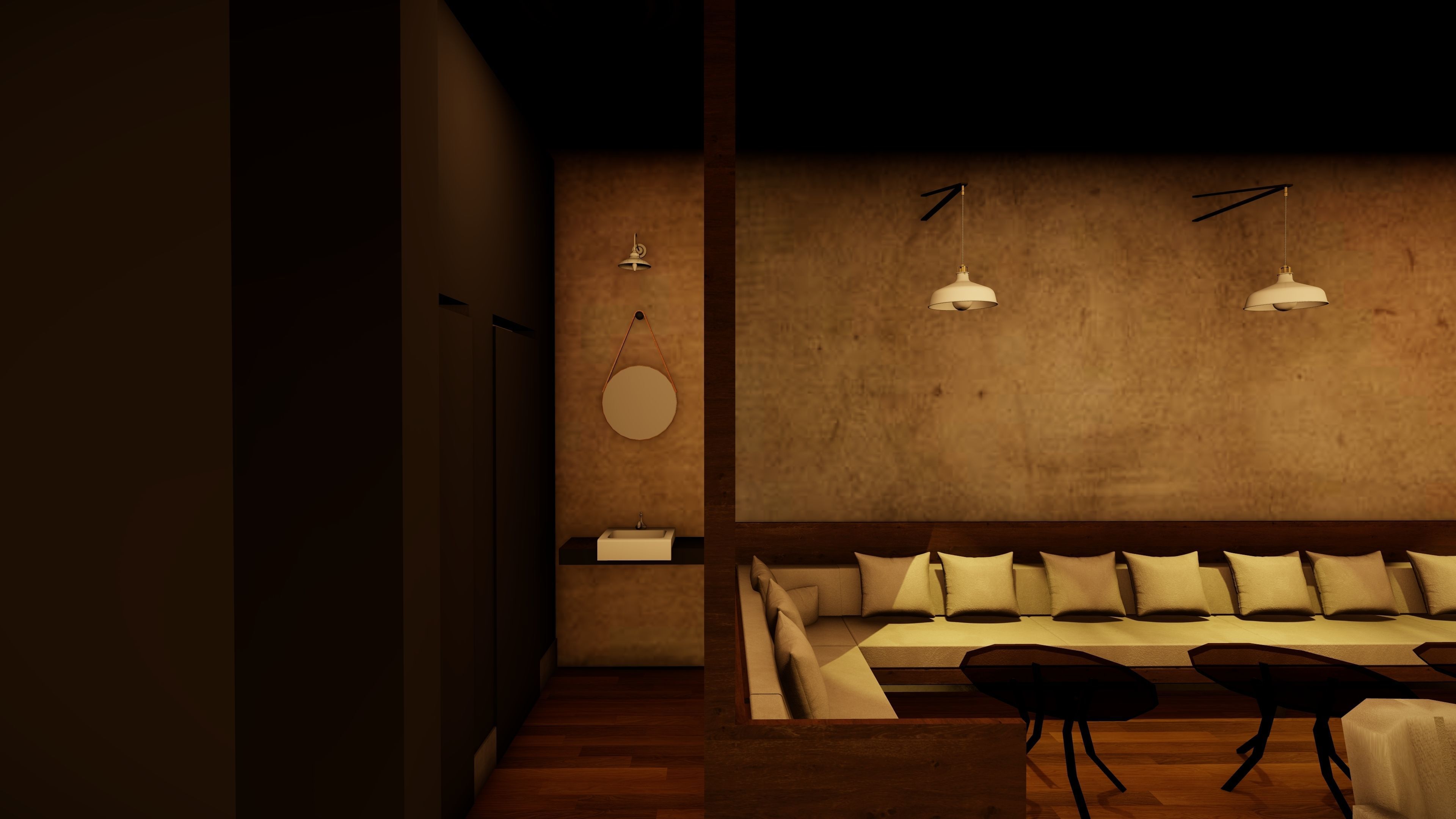 Cafe interior 3D model_5