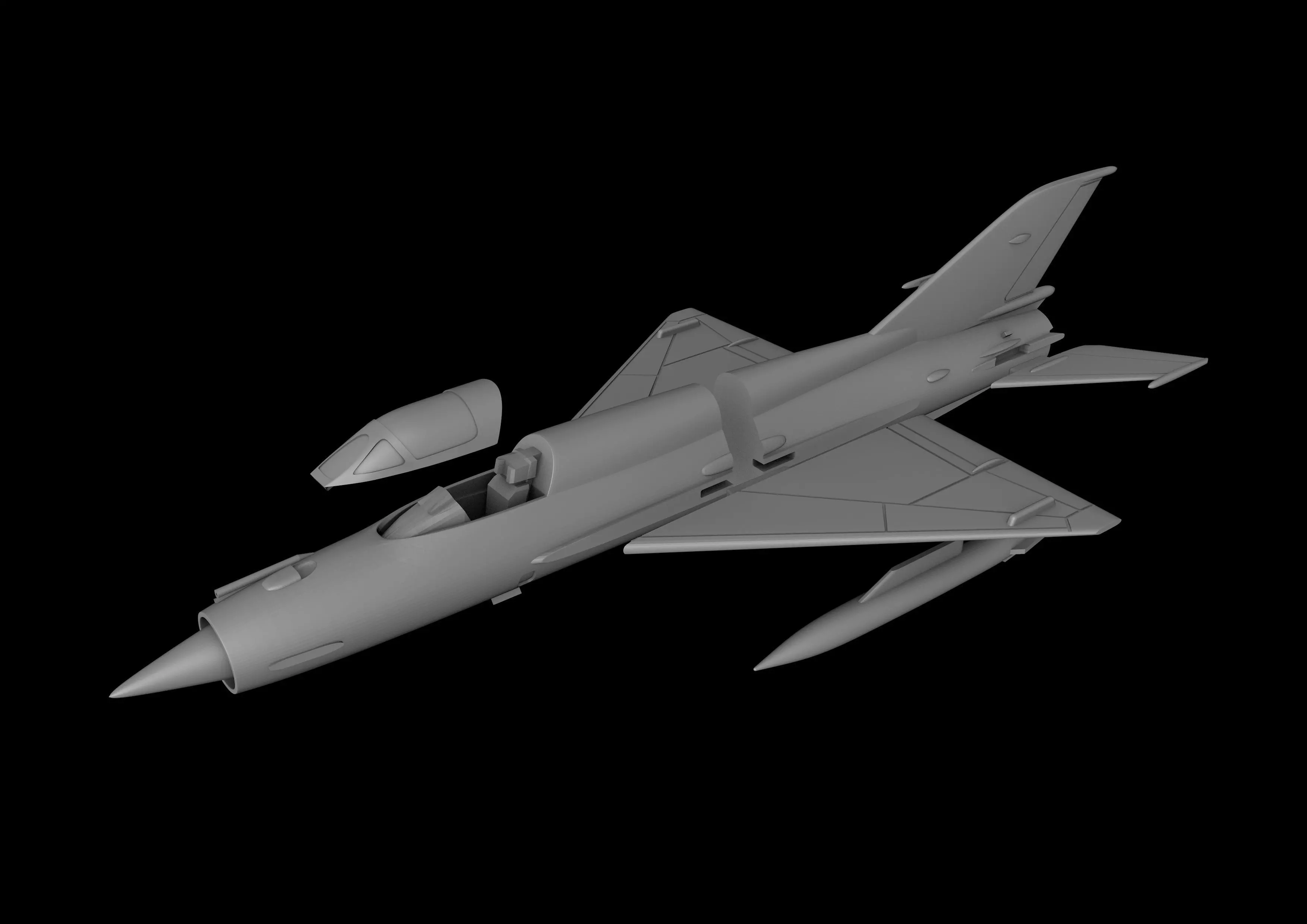 MIG-21 SCALE 1-72 PRINTABLE STL FILES 3D print model