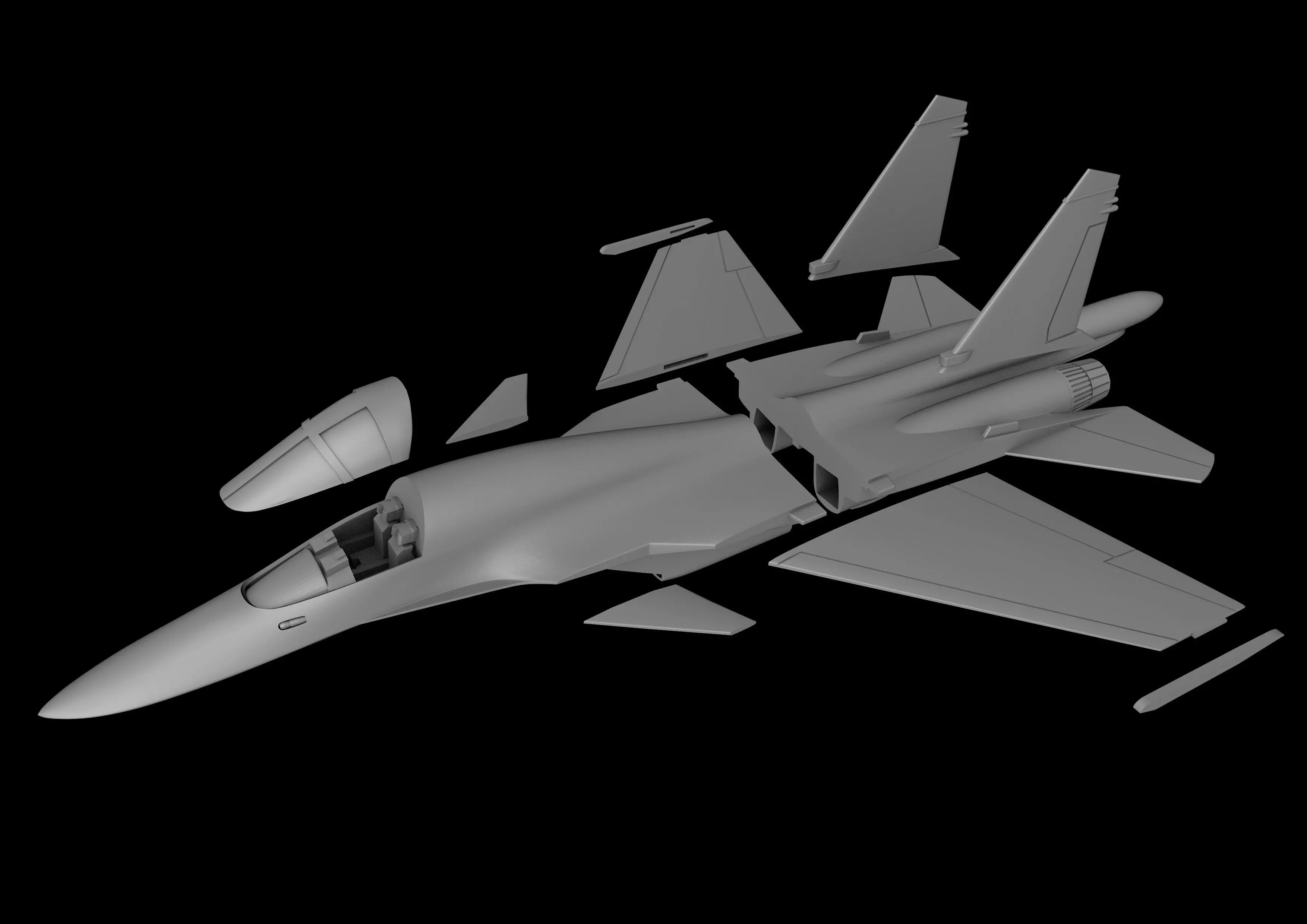 SU-34 SCALE 1-72 PRINTABLE STL FILES 3D print model