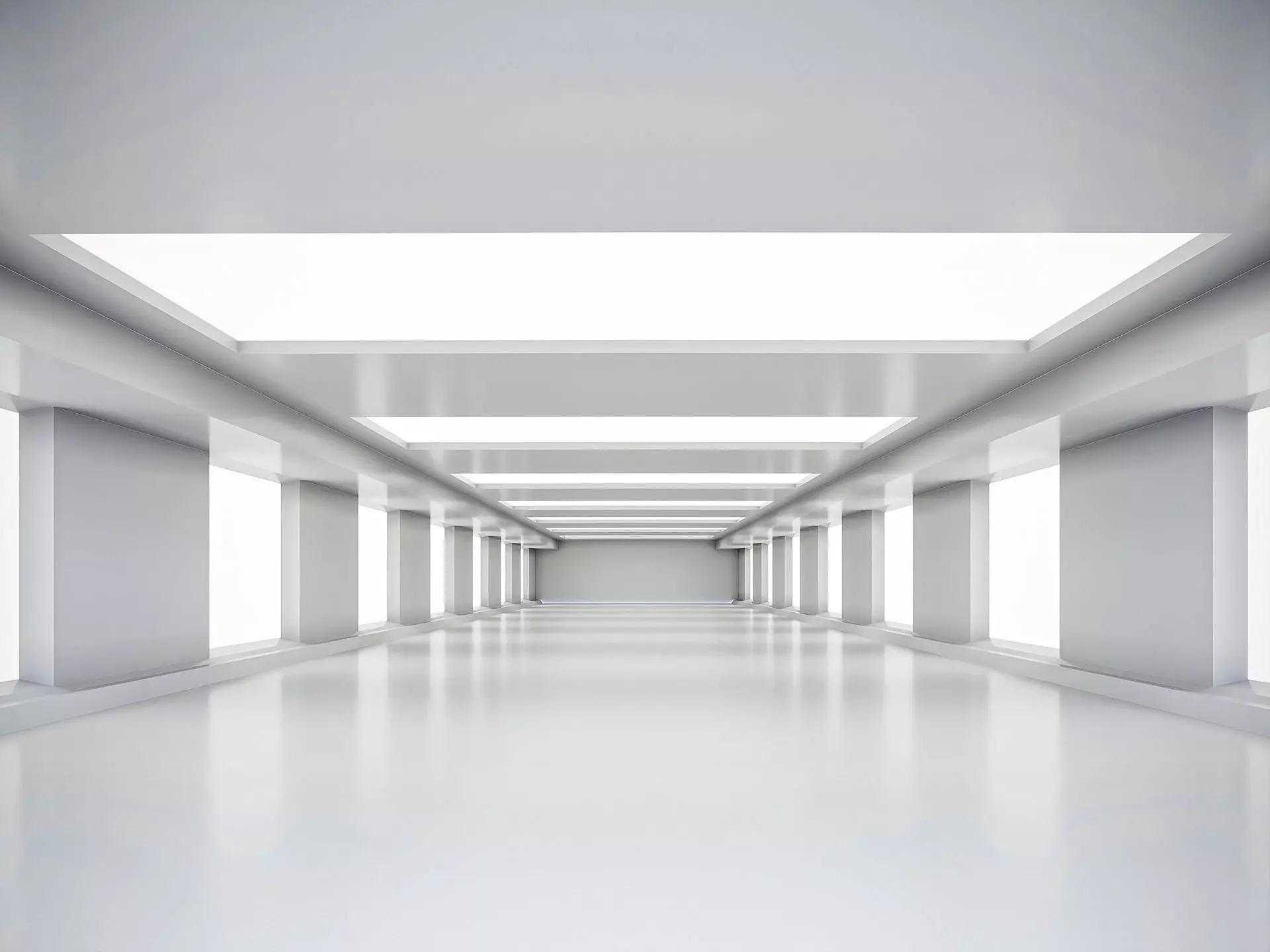 low poly sci fi corridor 15 Low-poly 3D model_0