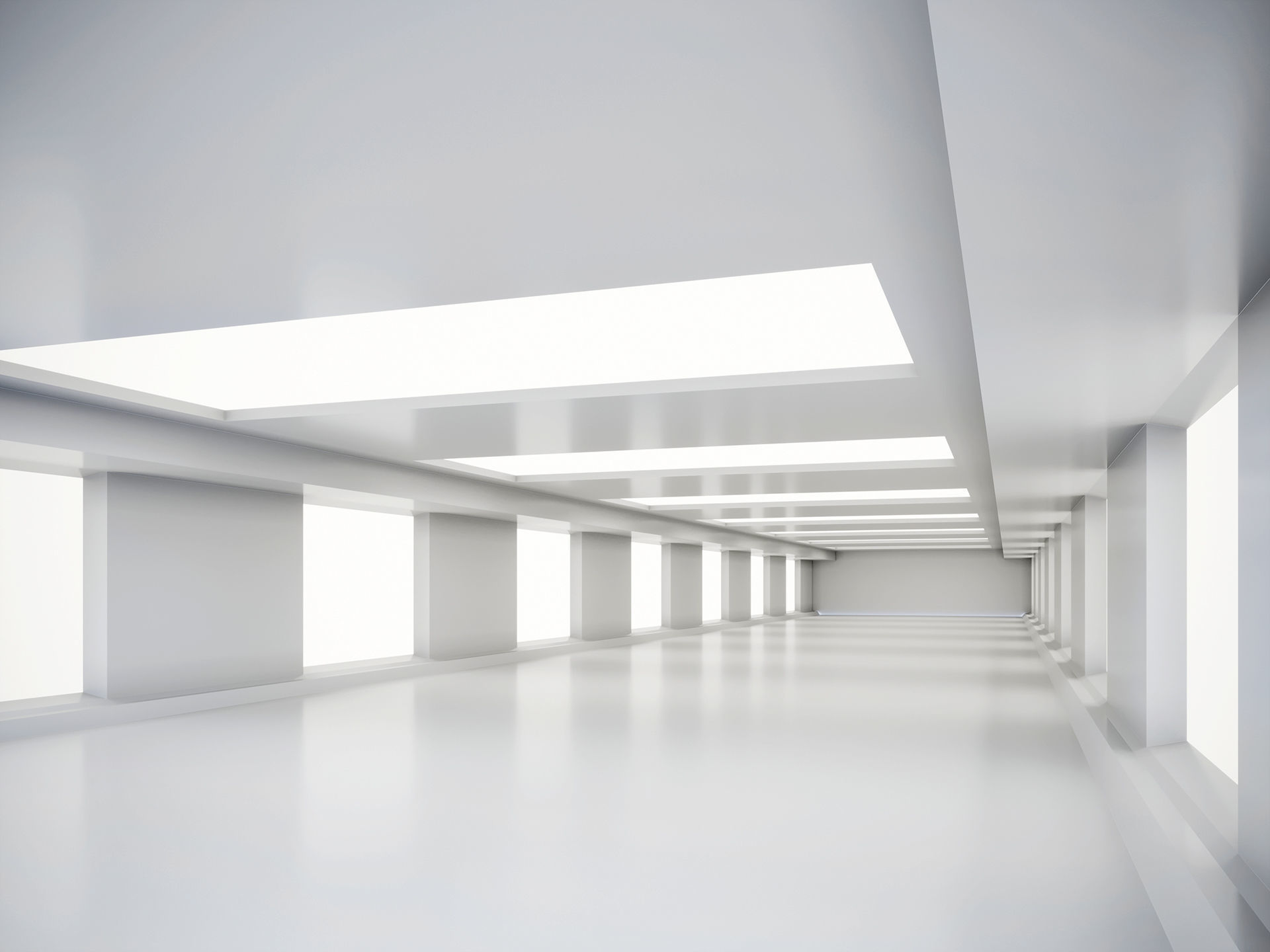 low poly sci fi corridor 15 Low-poly 3D model_2