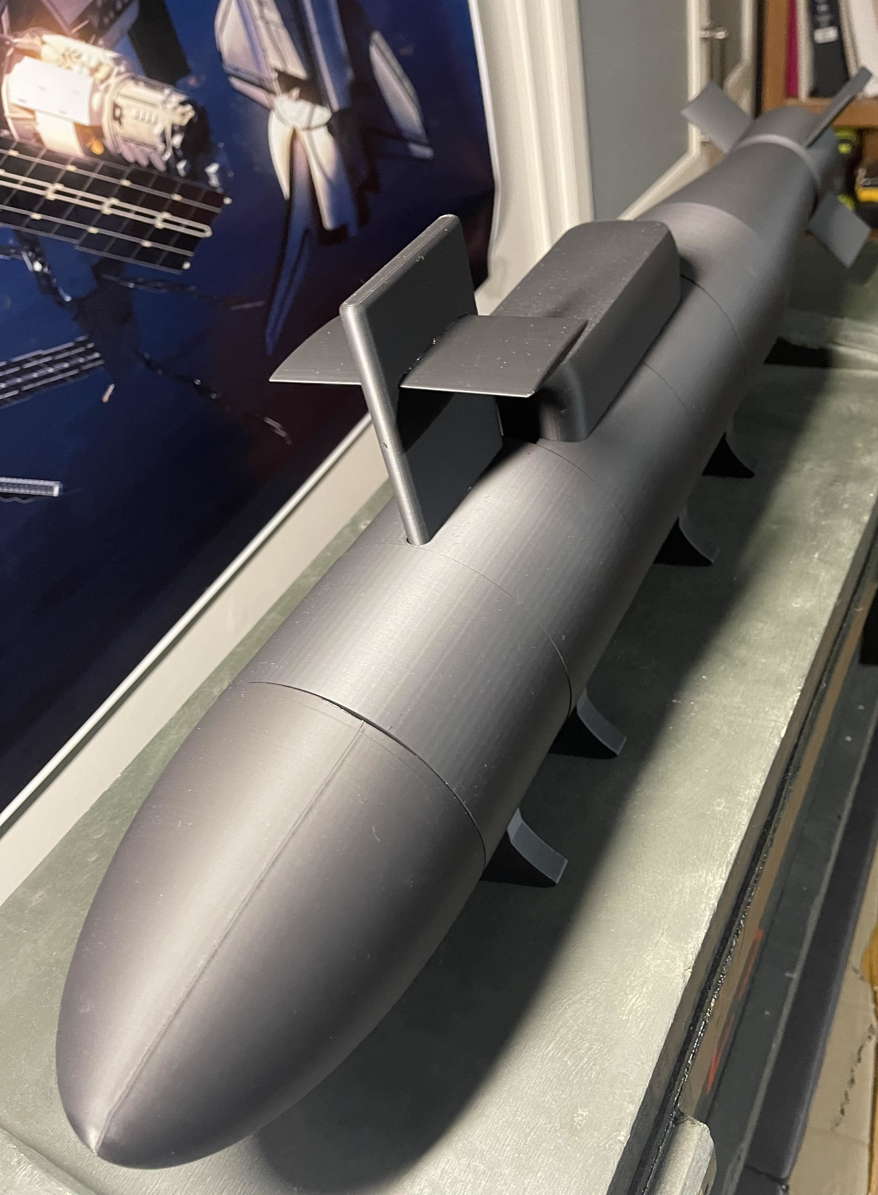 Ballistic Missile Submarine AA Battery Holder 3D model_4