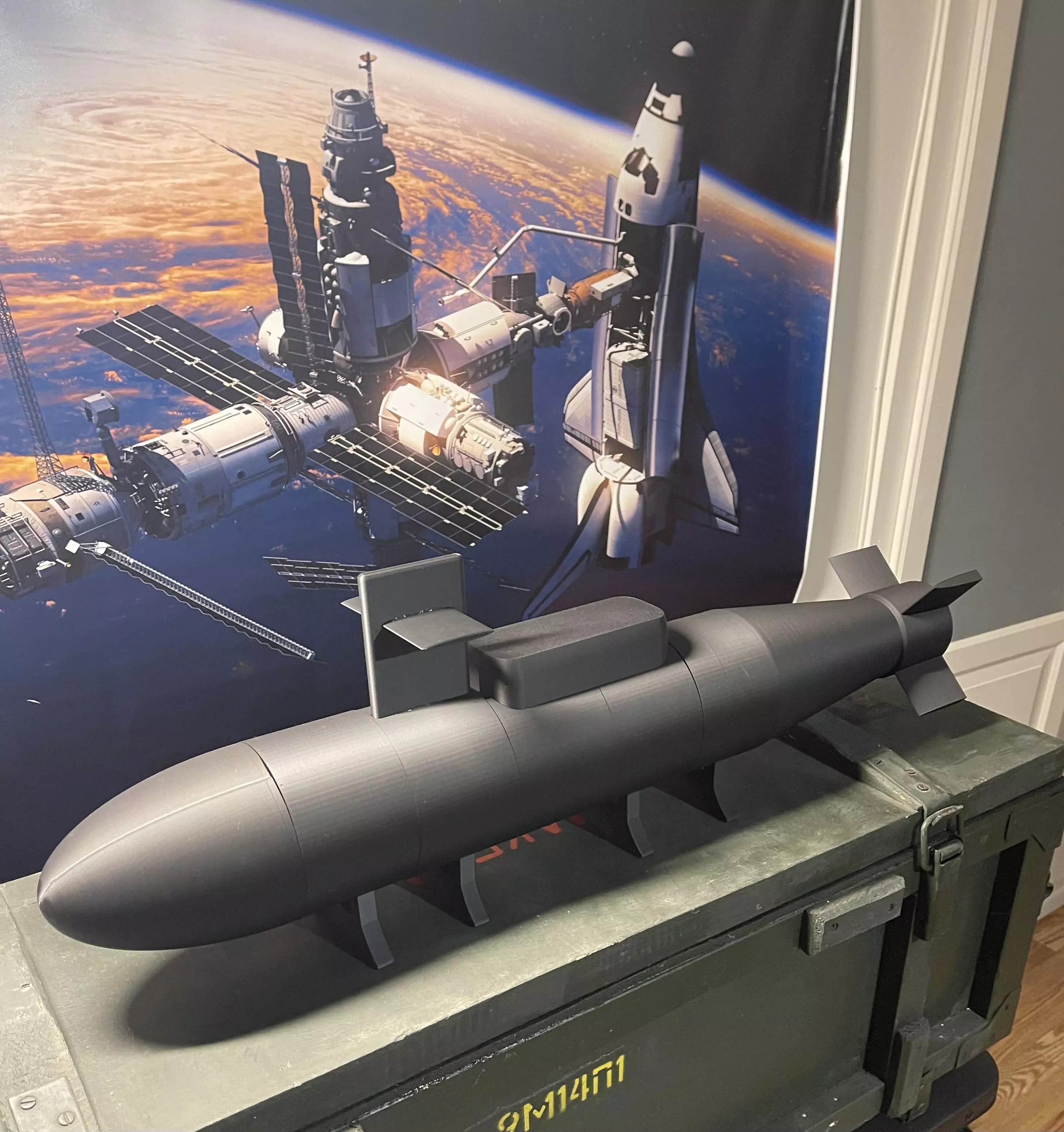 Ballistic Missile Submarine AA Battery Holder 3D model_0