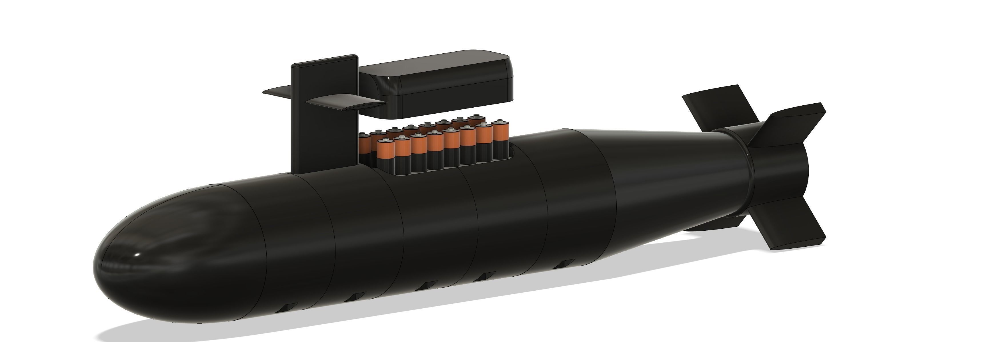 Ballistic Missile Submarine AA Battery Holder 3D model_5