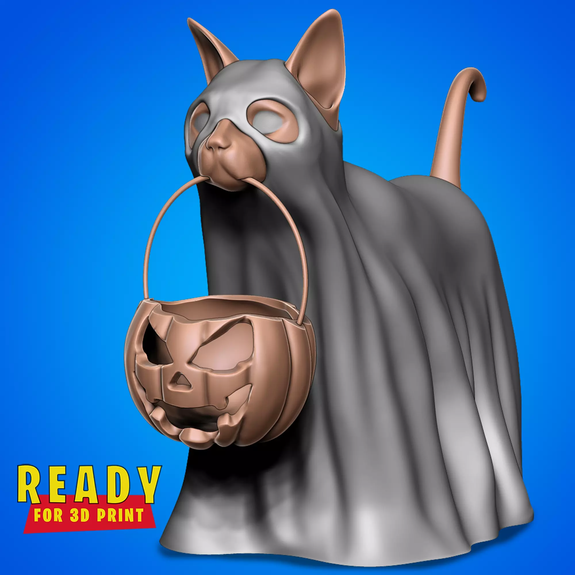 Halloween cat 3D print model