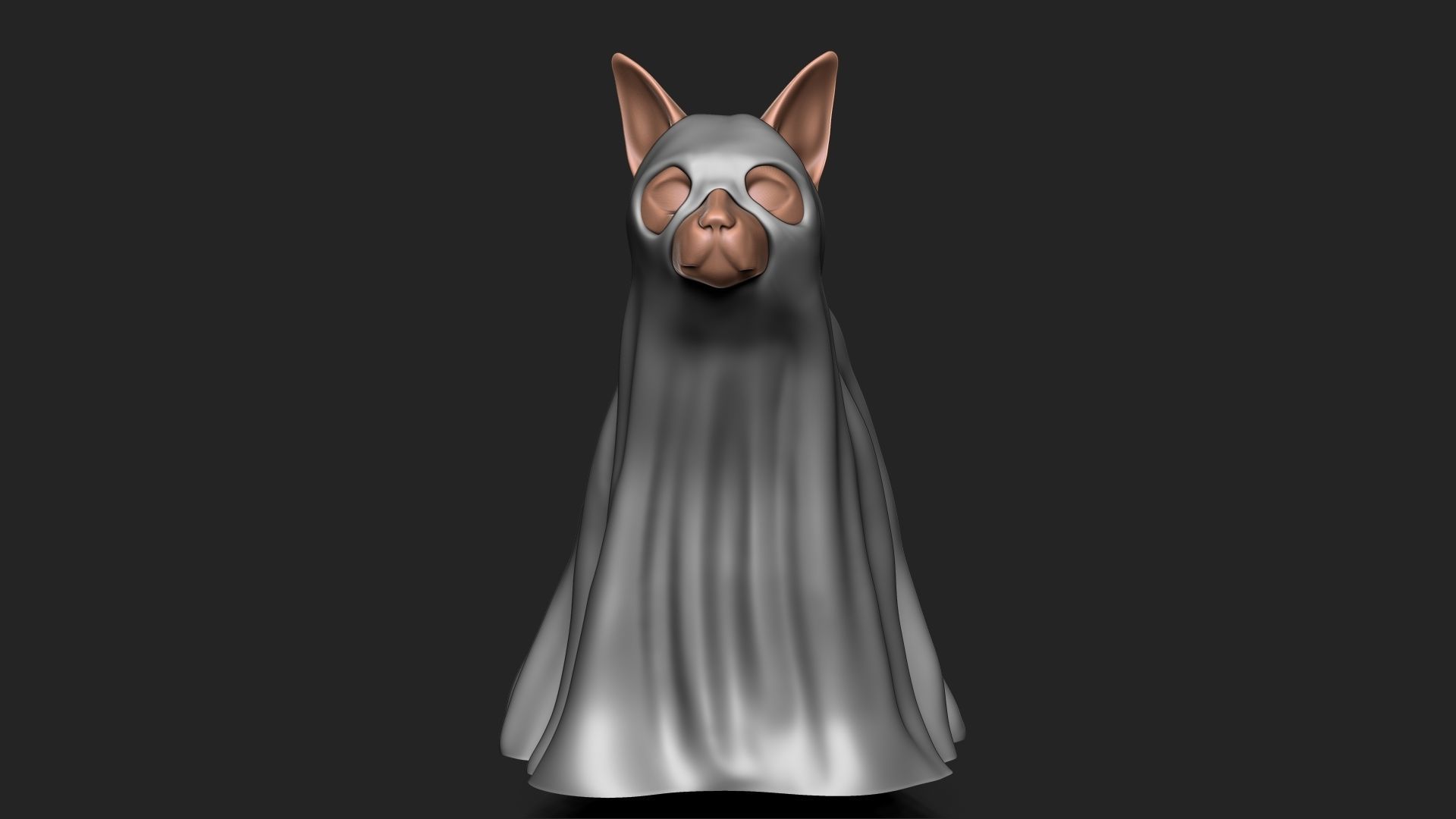 Halloween cat 3D print model_1