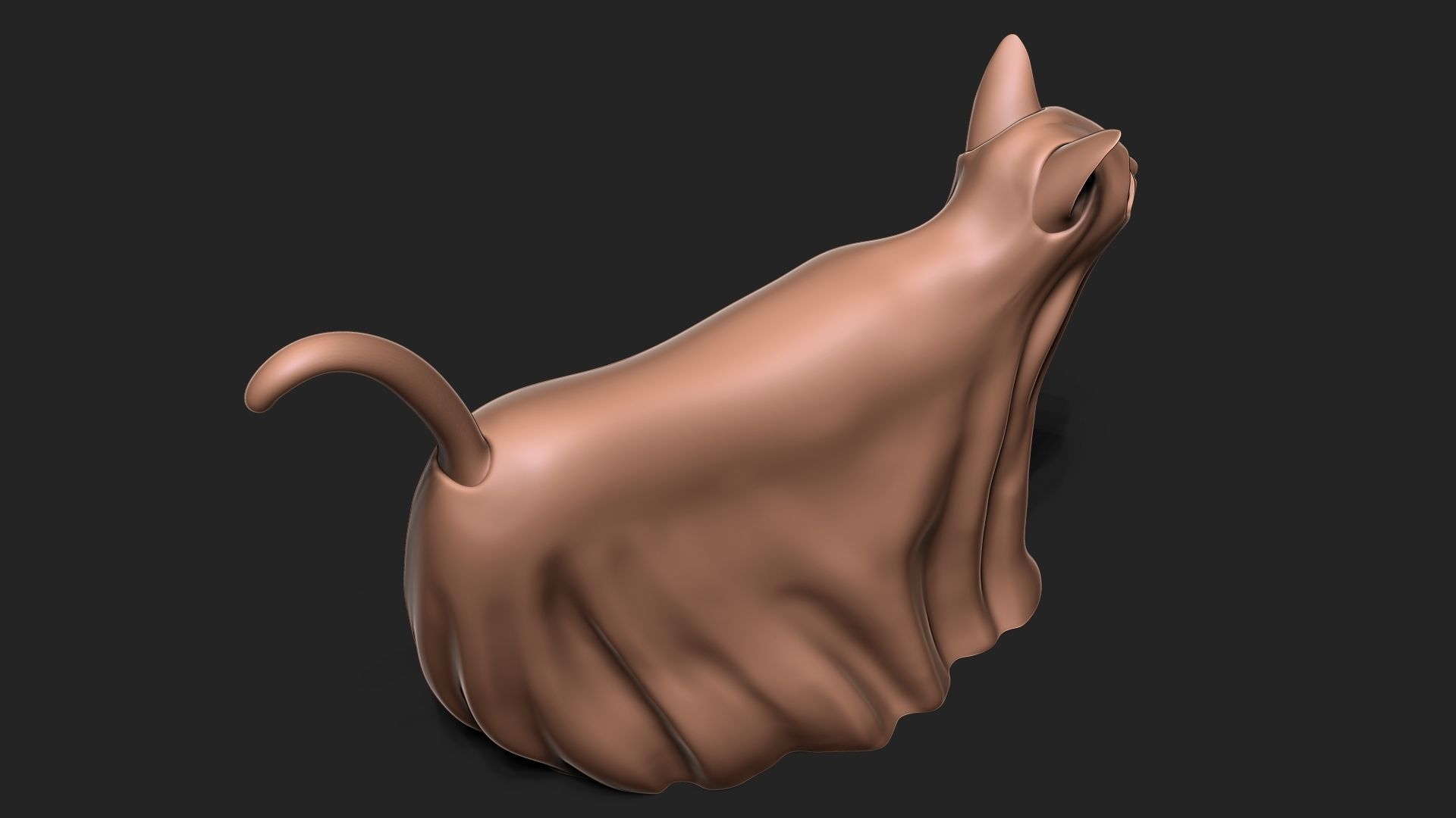 Halloween cat 3D print model_5