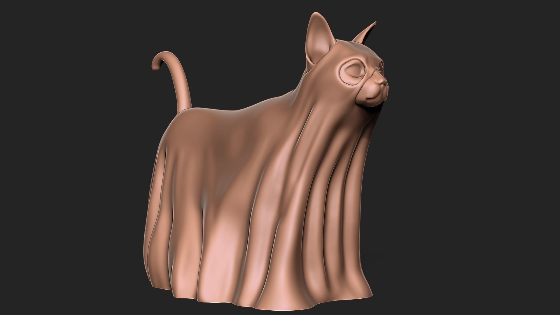 Halloween cat 3D print model_4
