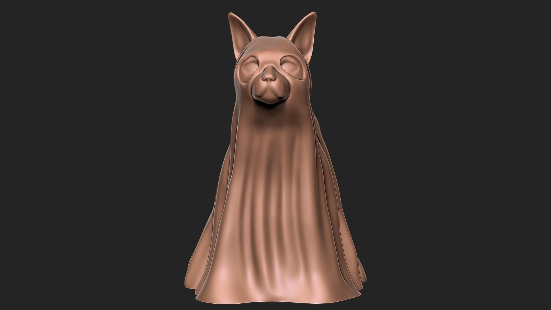 Halloween cat 3D print model_2
