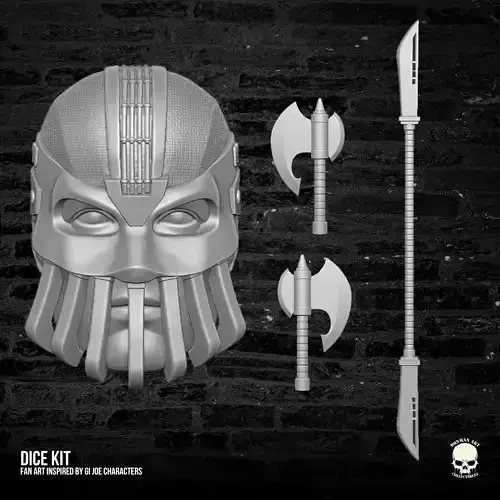 Dice Fan Art Kit 3D printable File For Action Figures