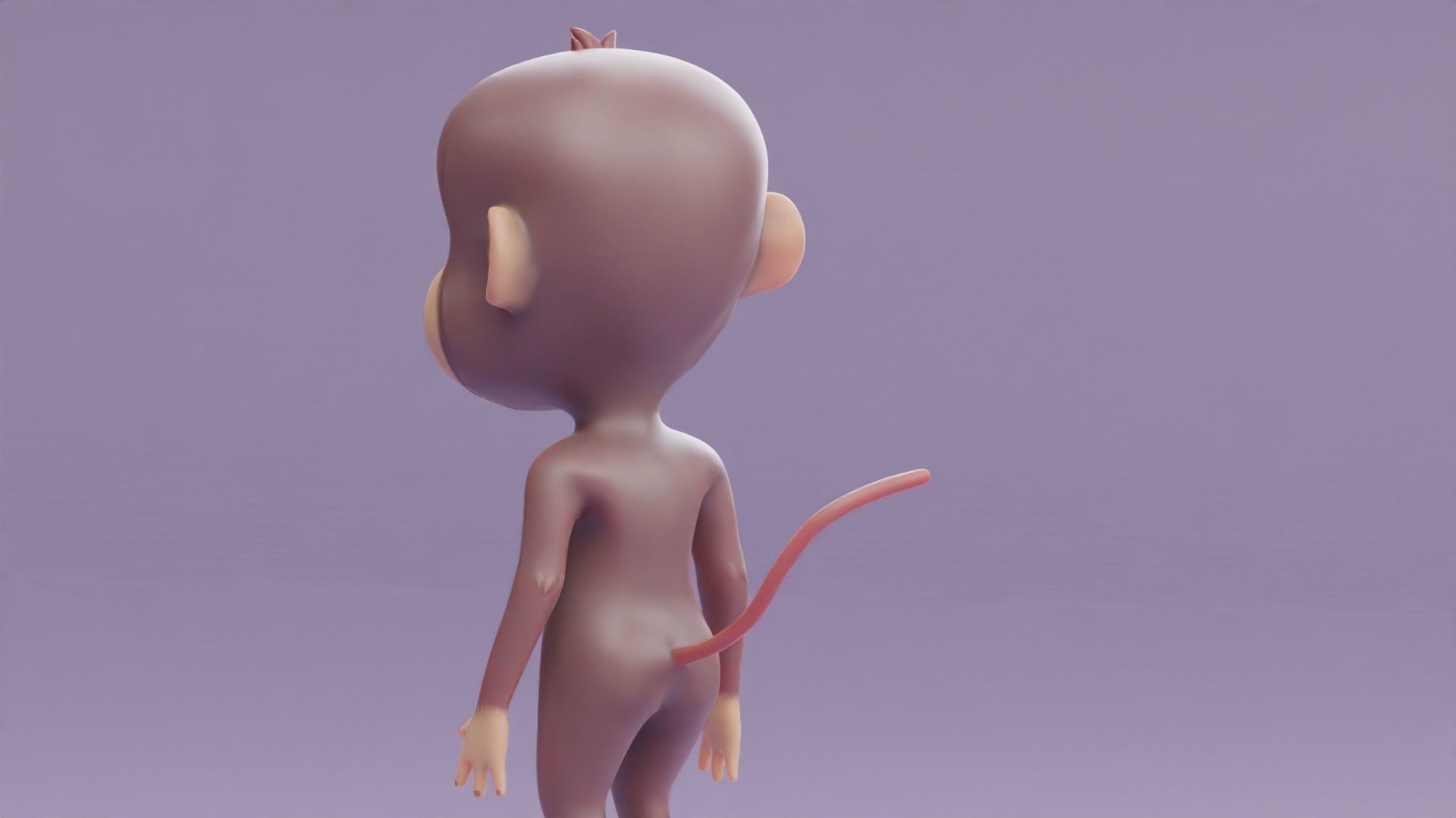 Cartoon Monkey Rigged and Animated Low-poly 3D model_19