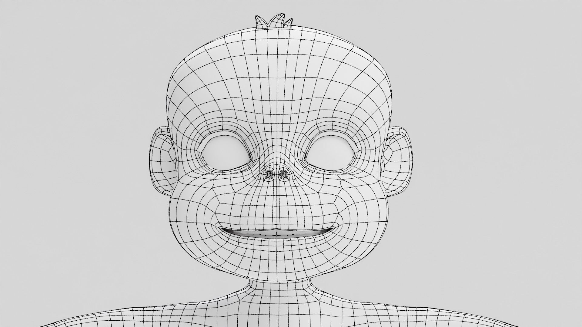 Cartoon Monkey Rigged and Animated Low-poly 3D model_18