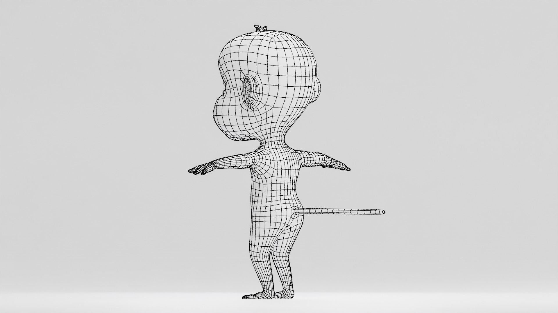 Cartoon Monkey Rigged and Animated Low-poly 3D model_15