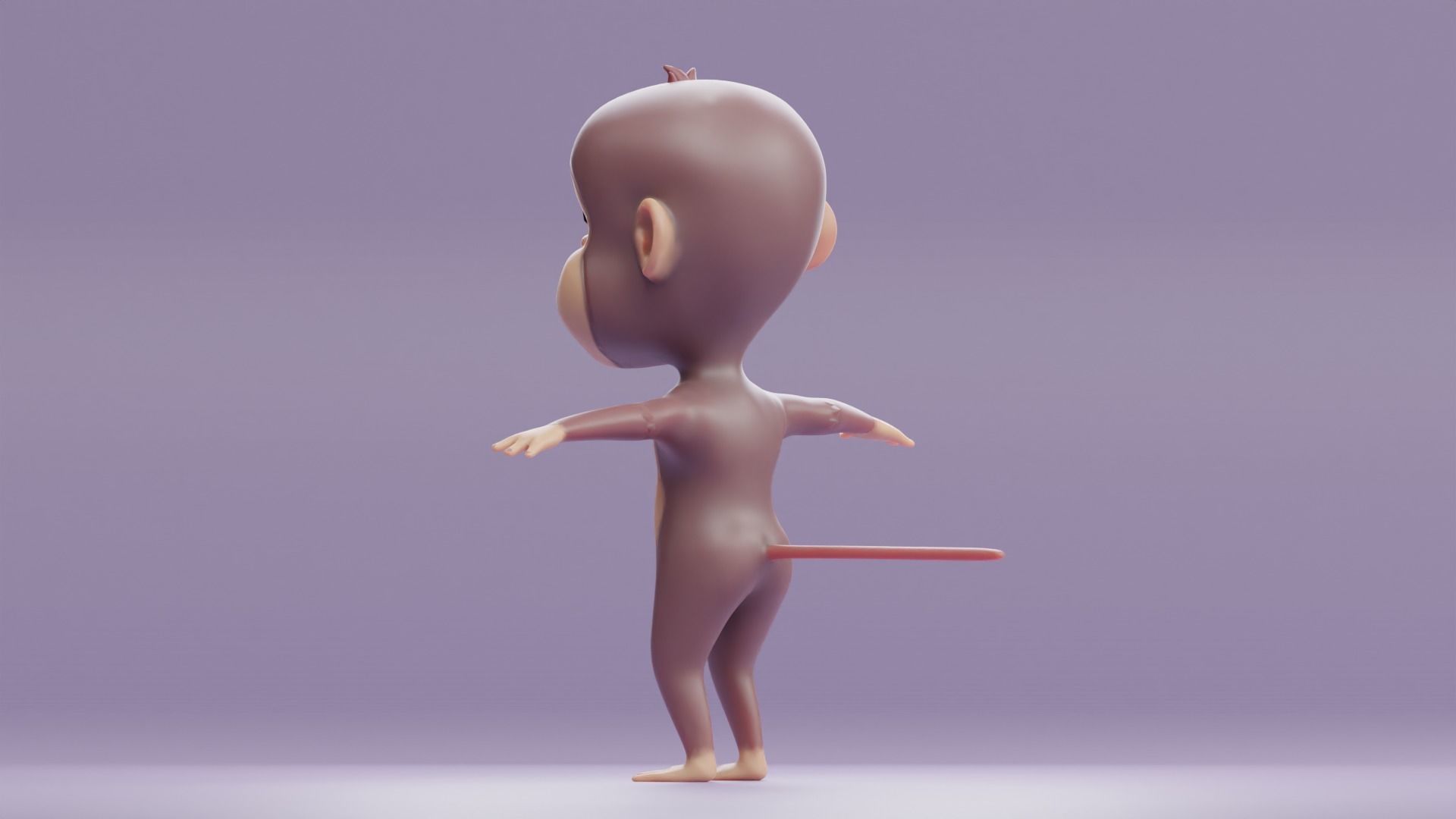 Cartoon Monkey Rigged and Animated Low-poly 3D model_14
