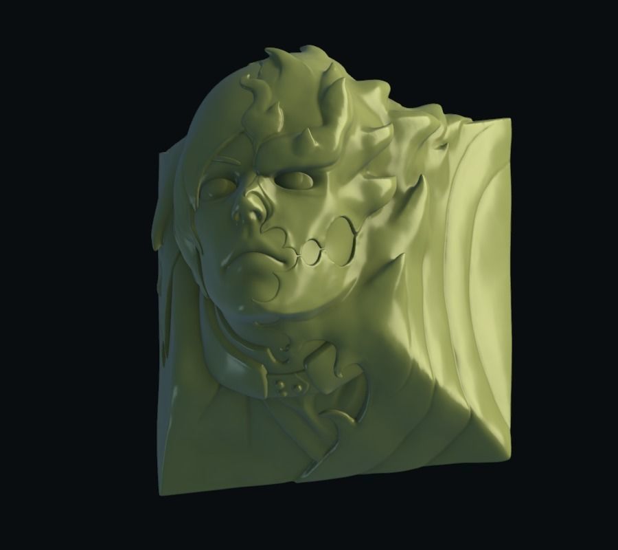 The button key 3D print model_1