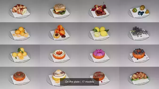 On the plate 3D Model Collection