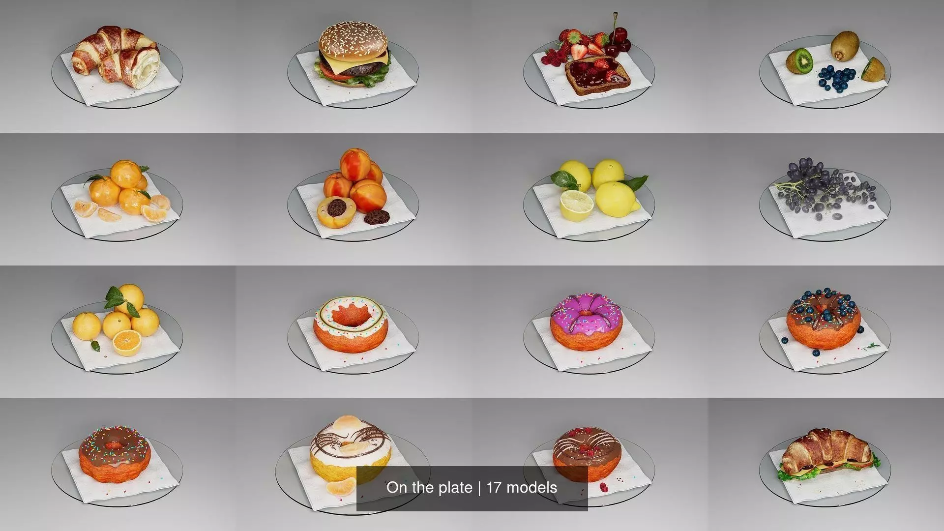 On the plate 3D Model Collection_0