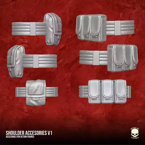 Shoulder Accesories 3D printable files for Action Figures