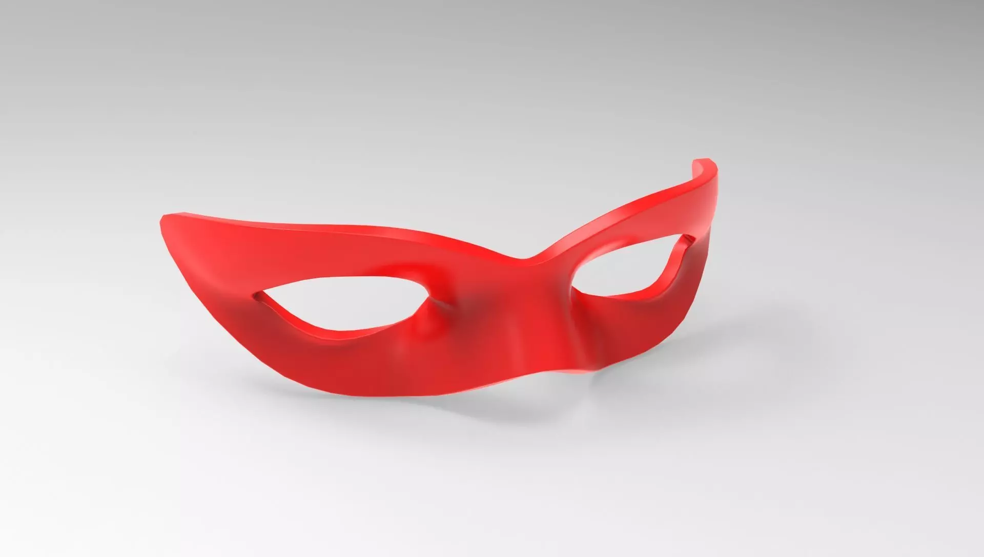 Red basic mask v001 Low-poly 3D model_0