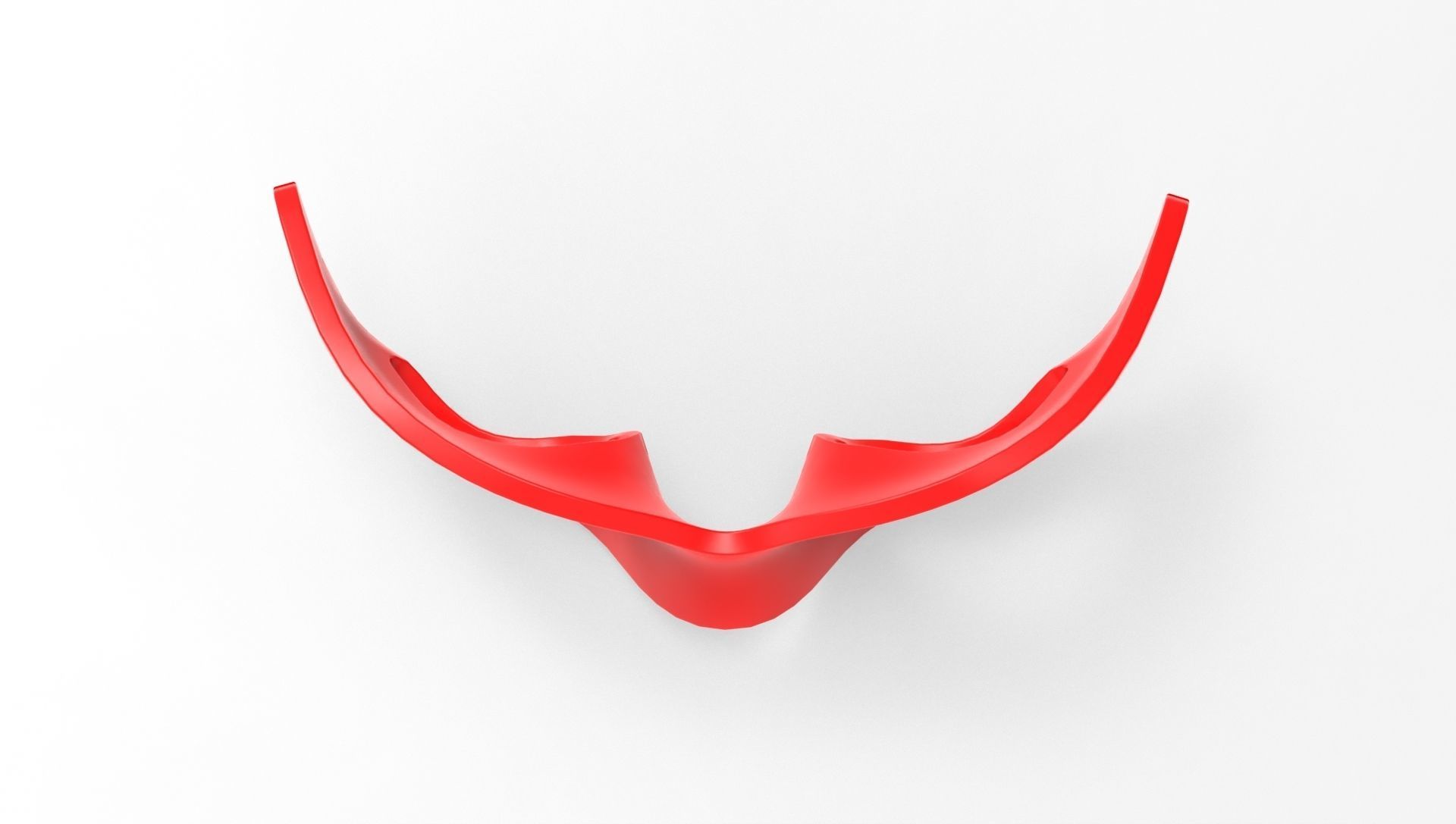 Red basic mask v001 Low-poly 3D model_2