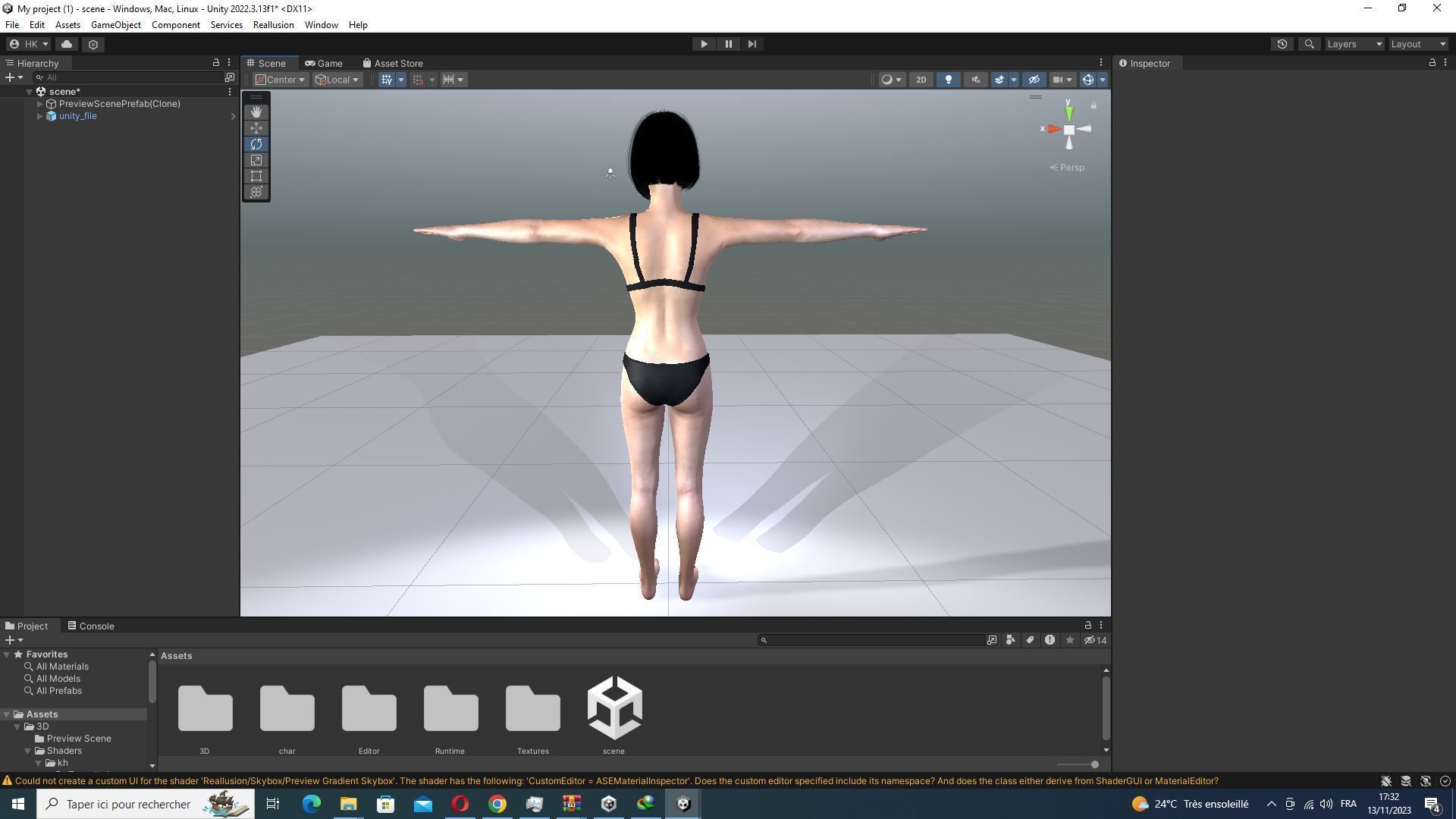 Asian Woman Base Shape Clean Low-poly 3D model_46