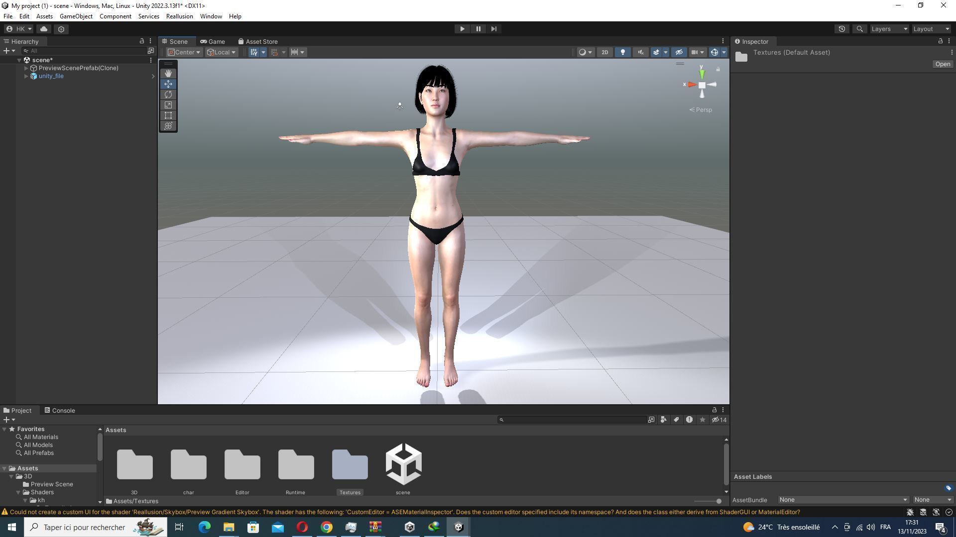 Asian Woman Base Shape Clean Low-poly 3D model_45