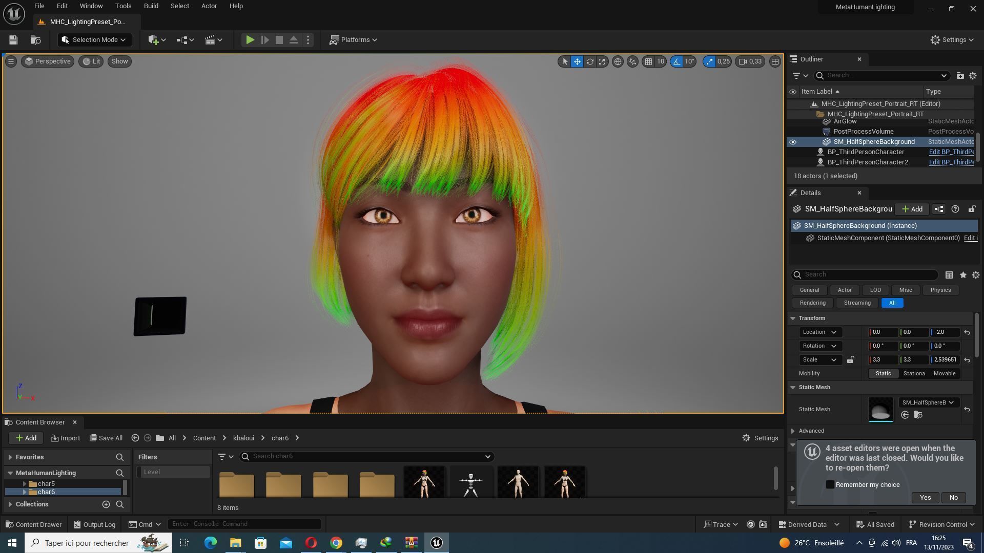 Asian Woman Base Shape Clean Low-poly 3D model_34