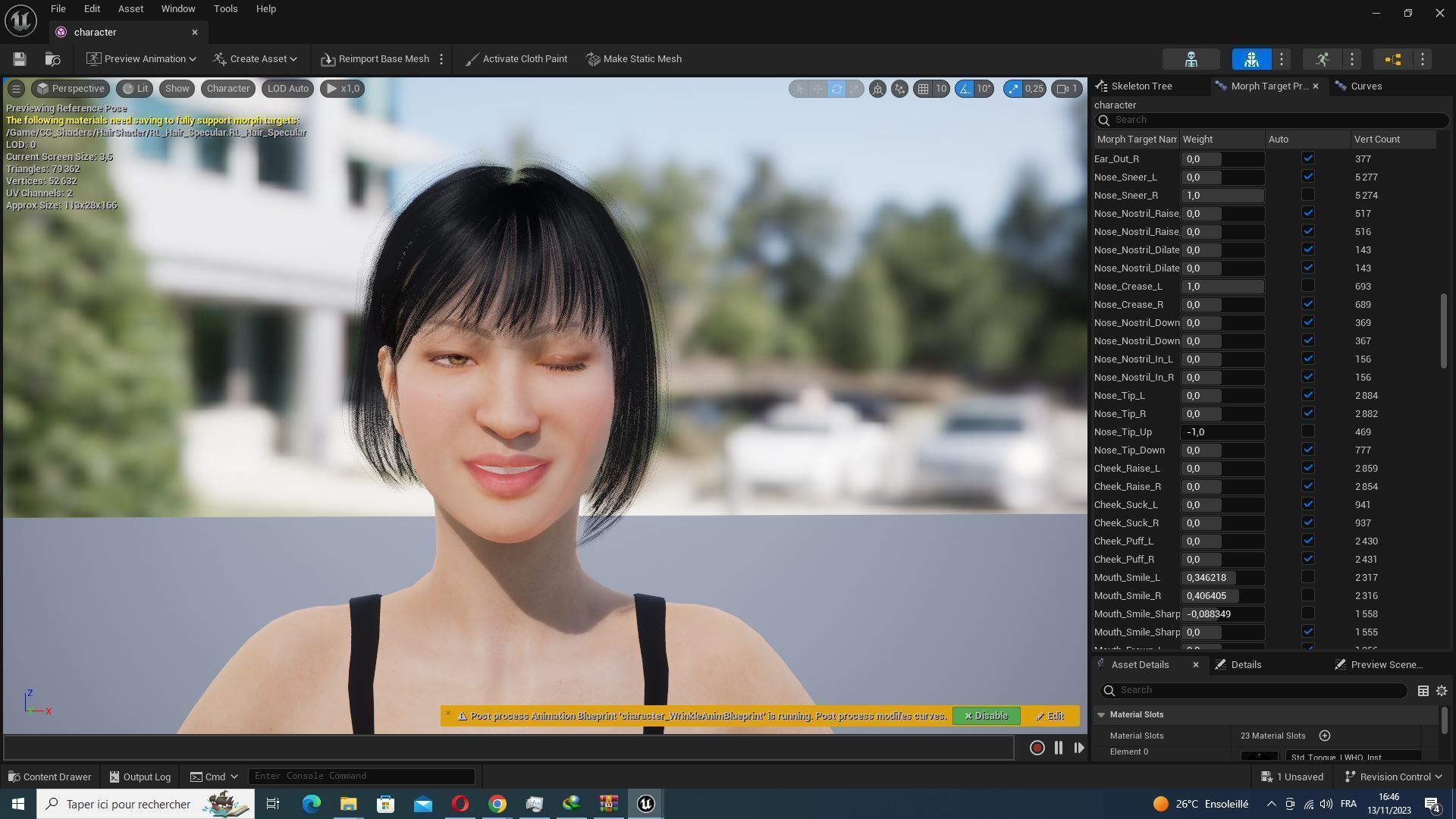 Asian Woman Base Shape Clean Low-poly 3D model_44