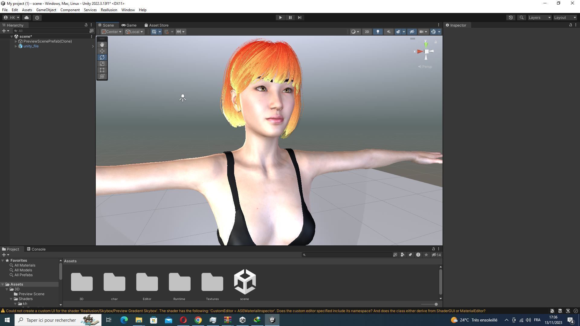 Asian Woman Base Shape Clean Low-poly 3D model_47