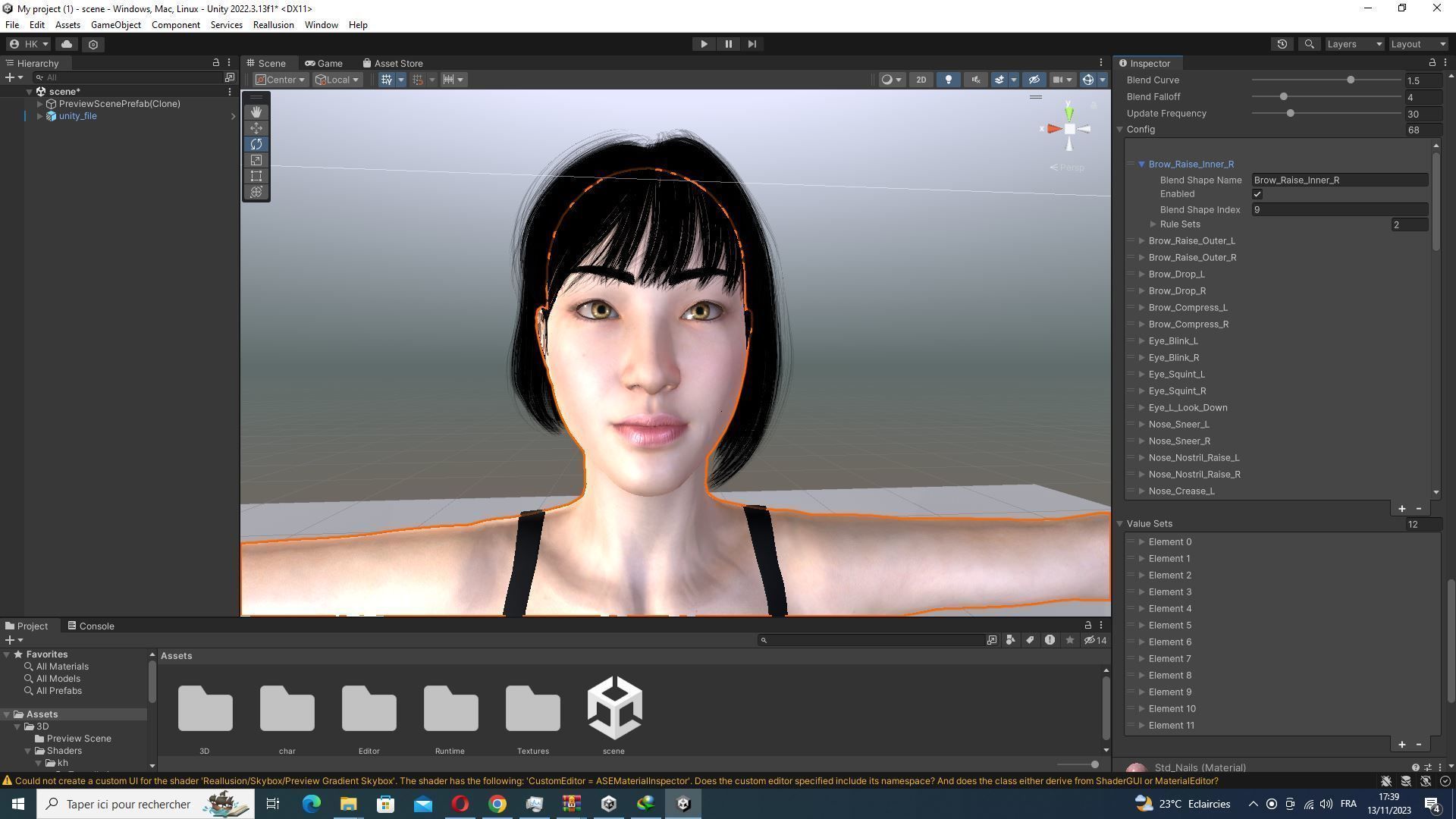 Asian Woman Base Shape Clean Low-poly 3D model_49