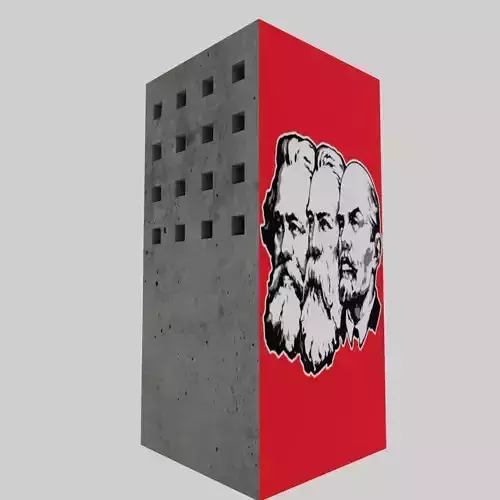 Building communism Low-poly 3D model