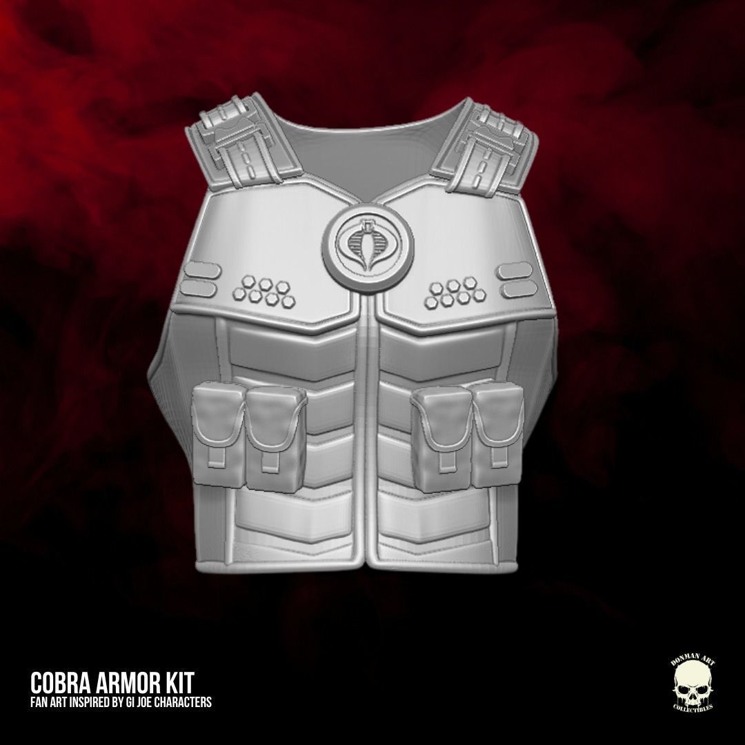 Cobra Armor Fan Art Kit 3D printable File For Action Figures 3D print model_11