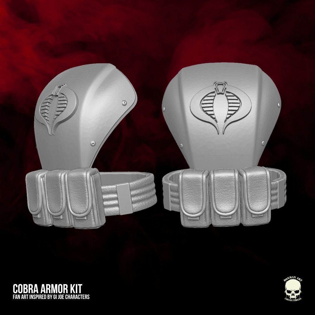 Cobra Armor Fan Art Kit 3D printable File For Action Figures 3D print model_14