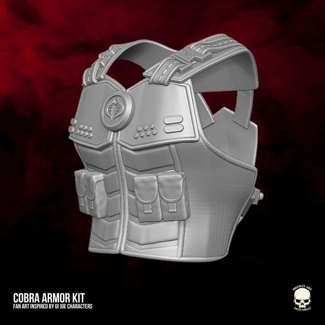 Cobra Armor Fan Art Kit 3D printable File For Action Figures 3D print model_15