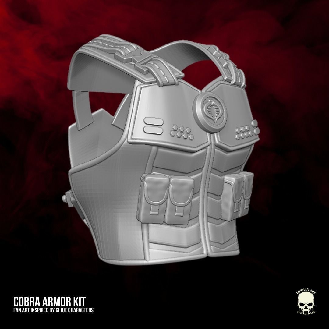 Cobra Armor Fan Art Kit 3D printable File For Action Figures 3D print model_20