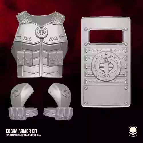 Cobra Armor Fan Art Kit 3D printable File For Action Figures 3D print model
