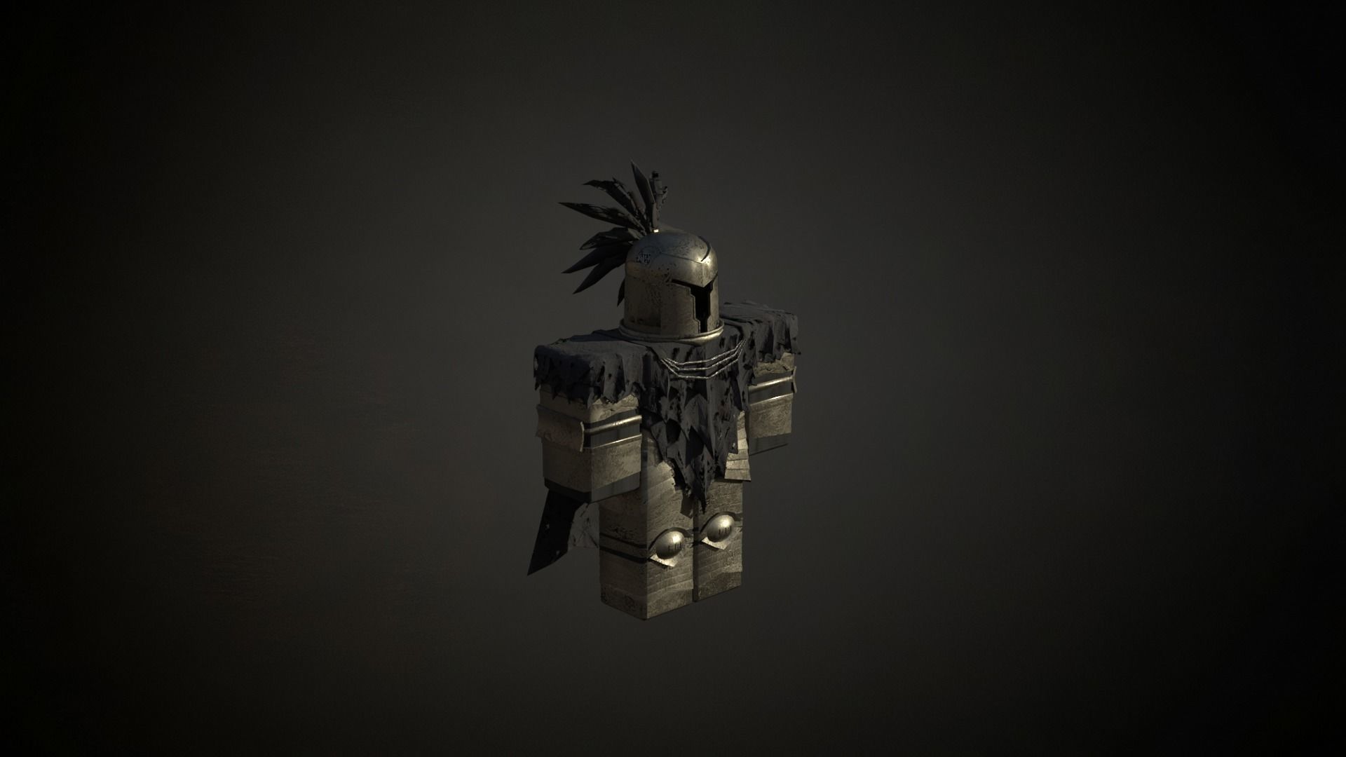 Roblox r6 knight armor model Low-poly 3D model_9