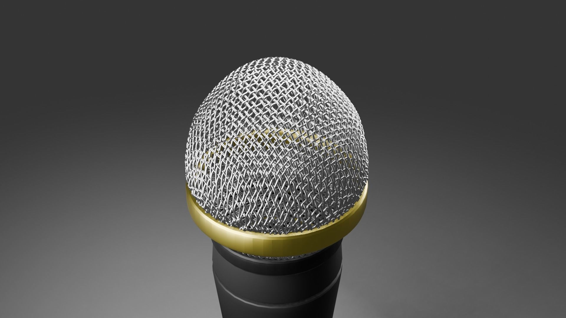 3D Microphone Low-poly 3D model_4