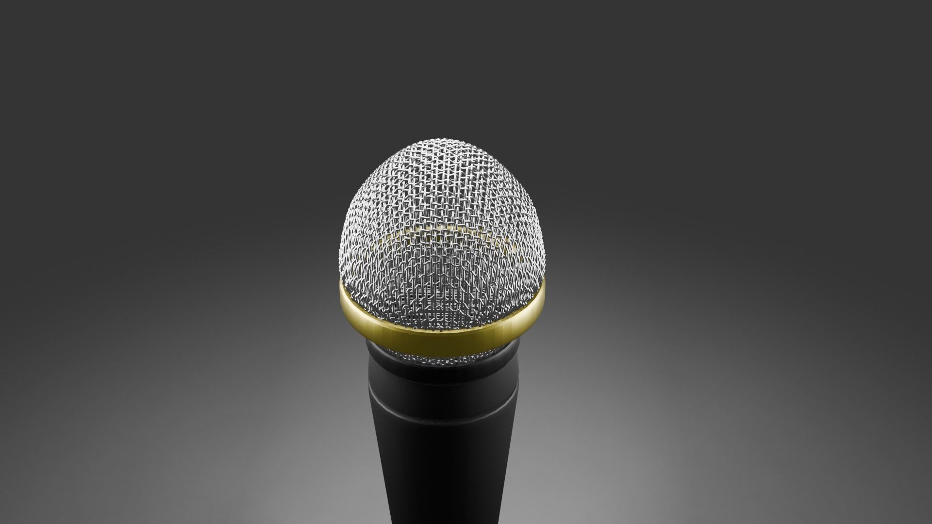 3D Microphone Low-poly 3D model_2