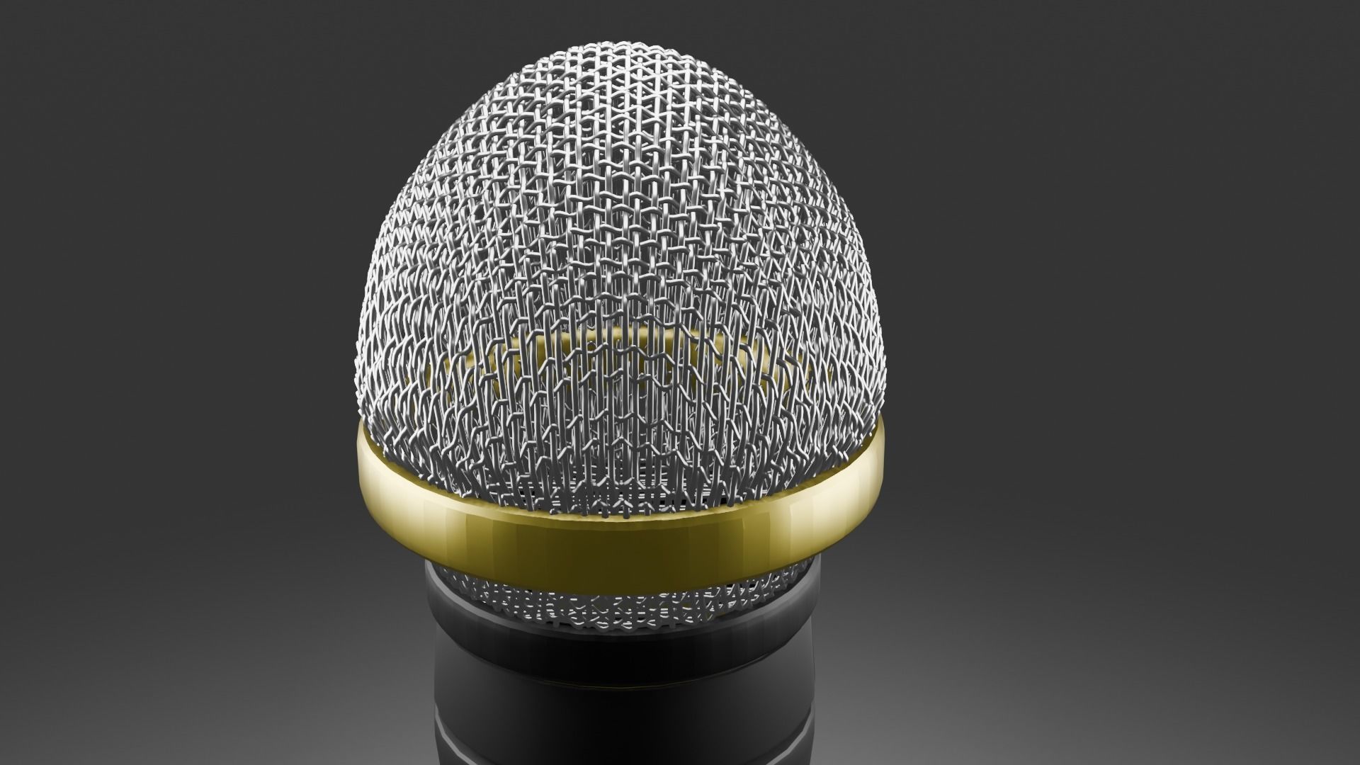 3D Microphone Low-poly 3D model_1