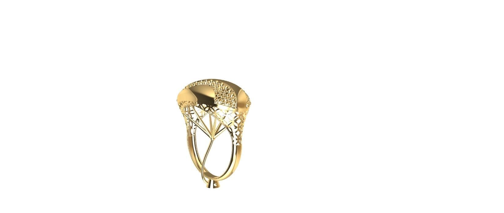  gold set ring earing pandent 3D print model_4