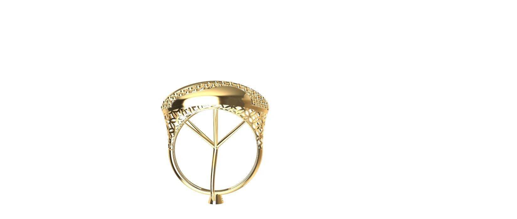  gold set ring earing pandent 3D print model_5