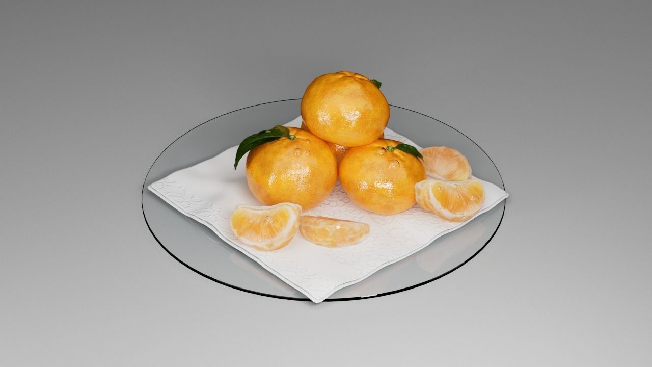 Mandarin 3D model_3
