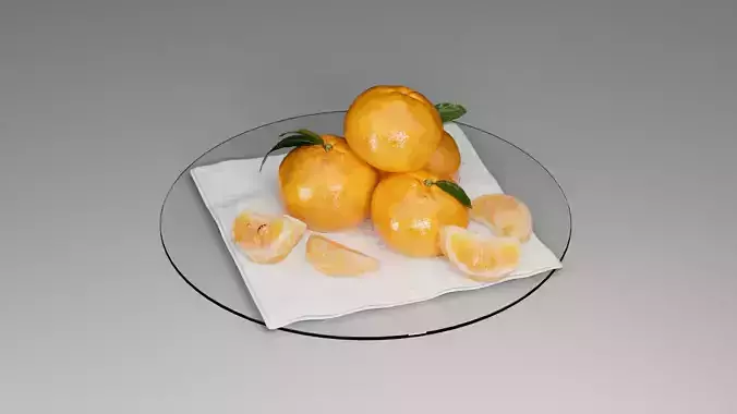 Mandarin 3D model