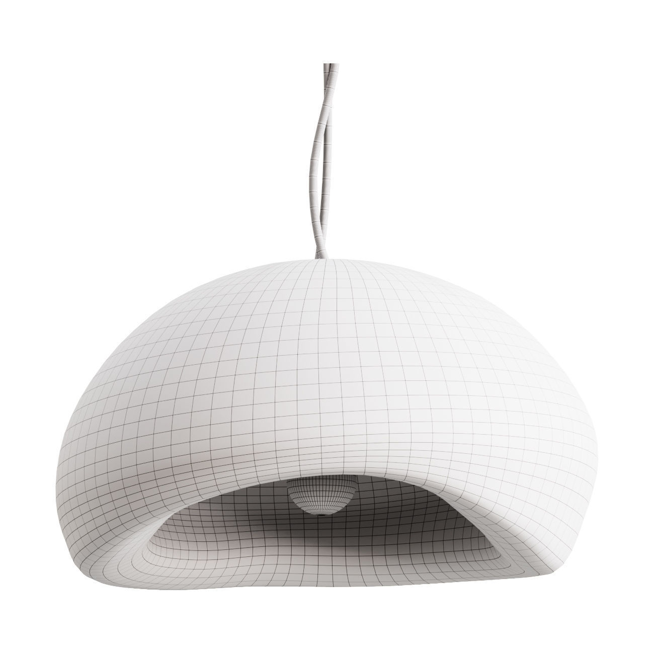 High density polystyrene restaurant chandelier minimalist art 3D model_1