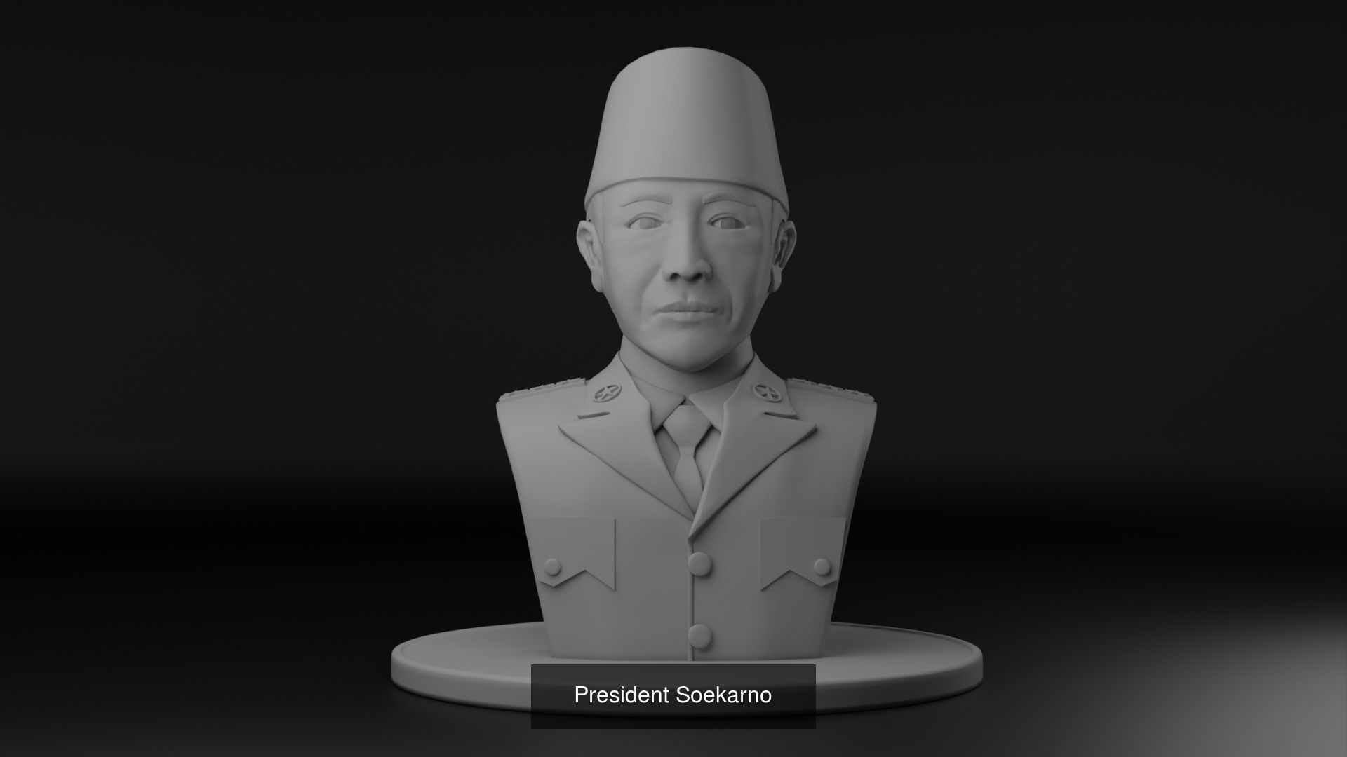 Indonesia former figure president politician general activist 3D Model Collection_6