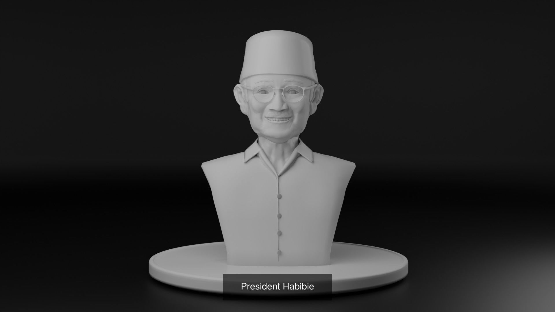 Indonesia former figure president politician general activist 3D Model Collection_5